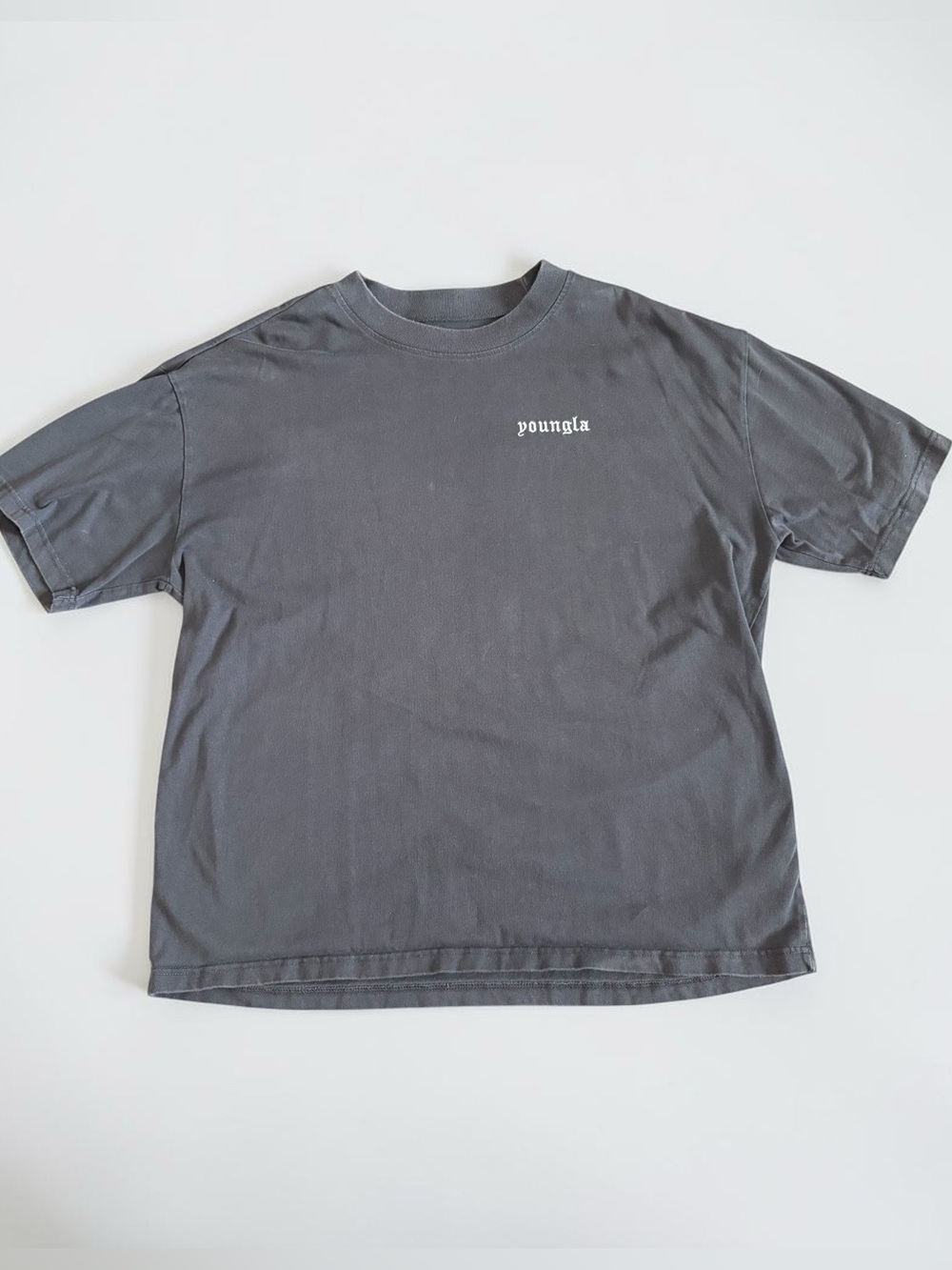 YoungLA Oversized Heavyweight Graphic T-Shirt Men’s XL Washed Black